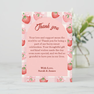 A Berry Sweet Baby Shower Thank You Card