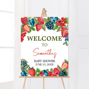 A Berry Sweet Baby Shower Welcome Poster