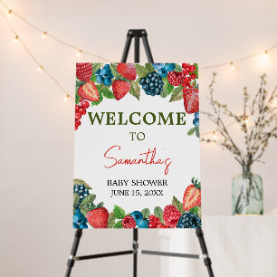 A Berry Sweet Baby Shower Welcome Sign