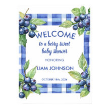 A Berry Sweet Baby Shower Welcome Sign | Blueberry