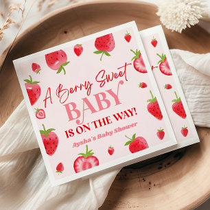 A Berry Sweet Baby Strawberry Baby Shower Napkins