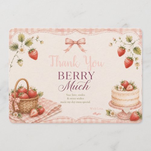 A Berry Sweet Birthday Thank You Card
