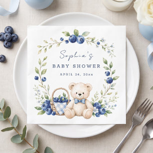 A Berry Sweet Blueberry Cute Custom Napkins