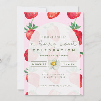 A Berry Sweet Celebration - Invitation