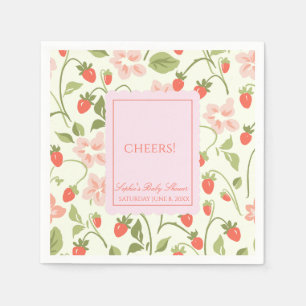 A berry sweet girl is on the way Baby Shower Napkins
