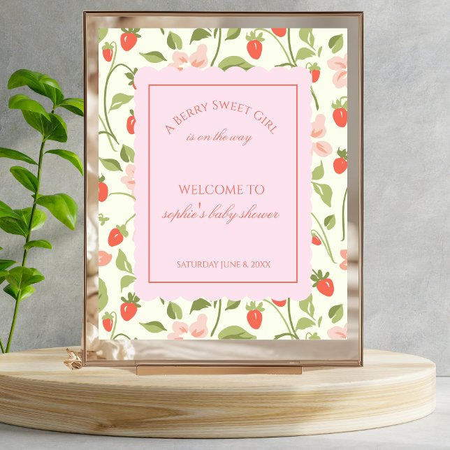 A berry sweet girl is on the way welcome sign (Creator Uploaded)