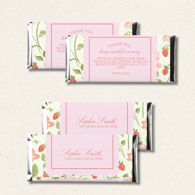 A berry sweet girl is on the way Wrapper Hershey Bar Favors (Creator Uploaded)