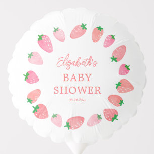 A Berry Sweet Strawberry Baby Shower Balloon