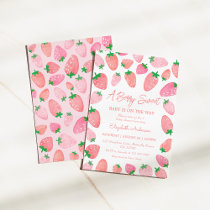 A Berry Sweet Strawberry Baby Shower Invitation