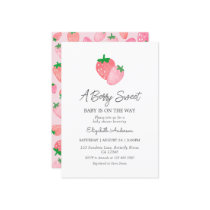 A Berry Sweet Strawberry Baby Shower Invitation
