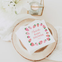 A Berry Sweet Strawberry Baby Shower Napkins