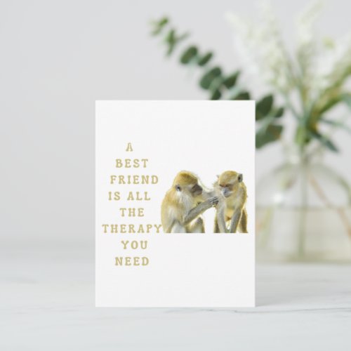 A Best Friend Is All the Therapy You Need Holiday Card