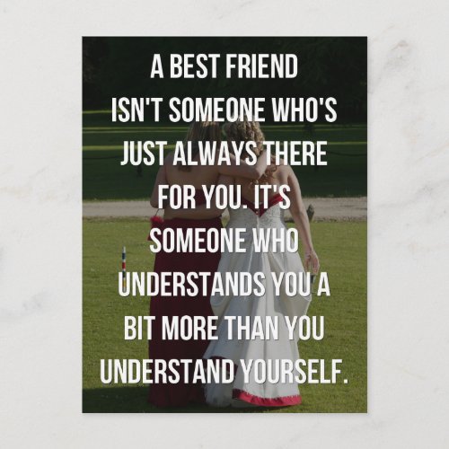 A Best Friend Quote Postcard