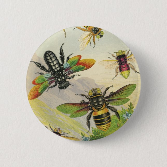 A Bevy of Beautiful Bees Button (Front)