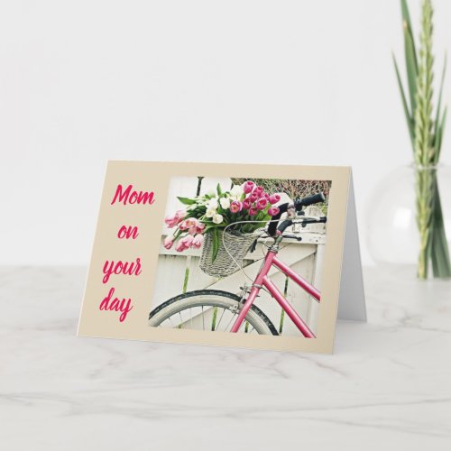 A BICYCLE_FLOWERS_AND LOVE AT MOTHERS DAY CARD