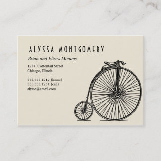 a bicycle made for two: art deco mommy card