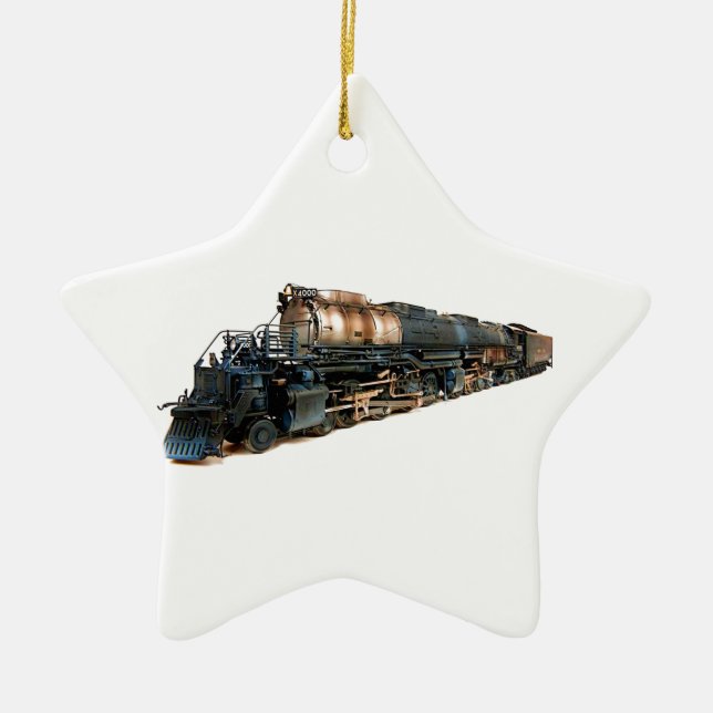 A Big Boy Steam Locomotive Ceramic Ornament (Front)