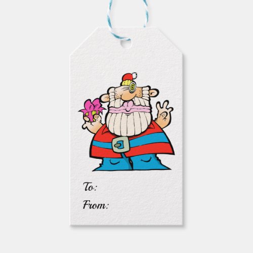 A Big Giant Merry Christmas Santa Gift Tag