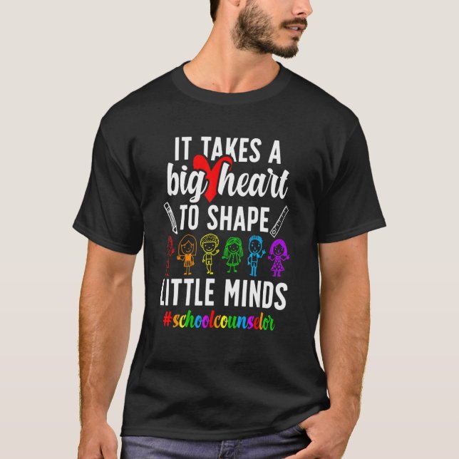 A Big Heart Best School Counselor School Counselin T-Shirt (Front)