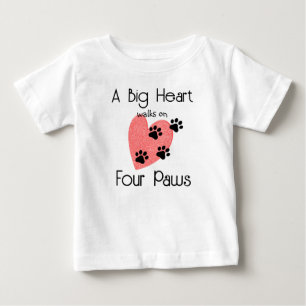 A Big Heart walks on Four Paws - Cute Pet Lover Baby T-Shirt
