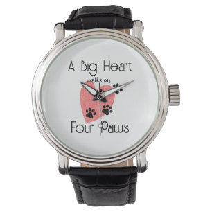 A Big Heart walks on Four Paws - Cute Pet Lover Watch