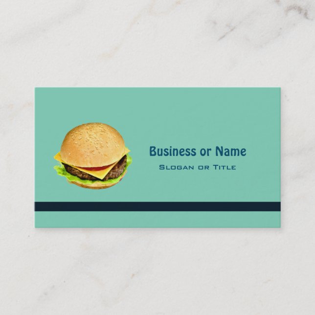 A Big Juicy Cheeseburger Photo Business Card (Front)