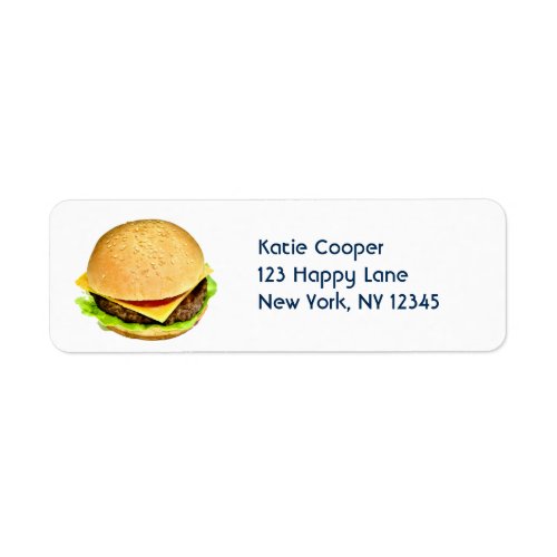 A Big Juicy Cheeseburger Photo Label