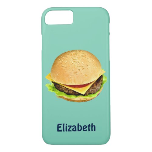 A Big Juicy Cheeseburger Photo Personalized iPhone 87 Case