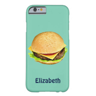 A Big Juicy Cheeseburger Photo Personalized Barely There iPhone 6 Case