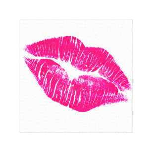 Pink Lips Kiss Posters & Photo Prints | Zazzle