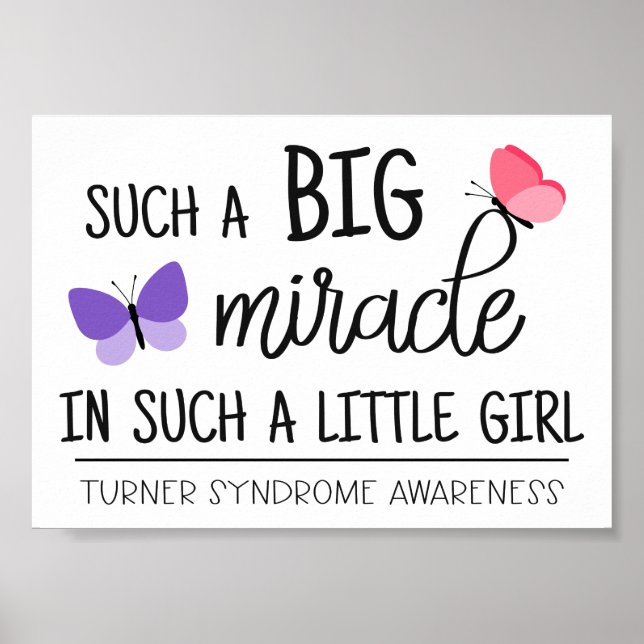 A big miracle Turner syndrome awareness Poster (Front)