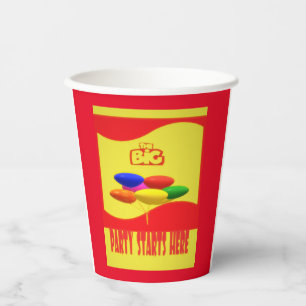 A big party starts here celebration colors paper cups