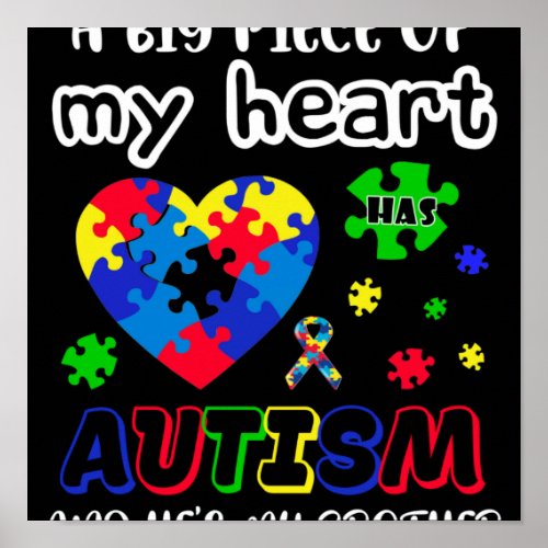 A Big piece of my hart has Autism Poster