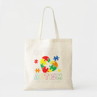 A Big Piece Of My Heart Has Autism He's My Brother Tote Bag