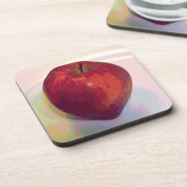 A Big Red Apple Drink Coaster (Left Side)