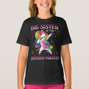 a big sister of the birthday princess unicorn dabb T-Shirt