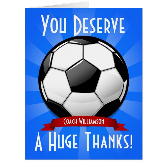 Soccer Thank You Card Template