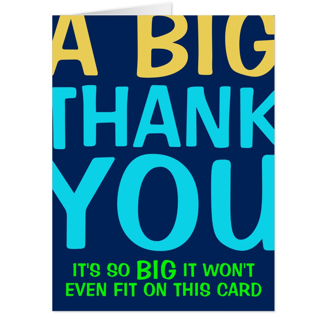 A Big Thank You Card | Zazzle