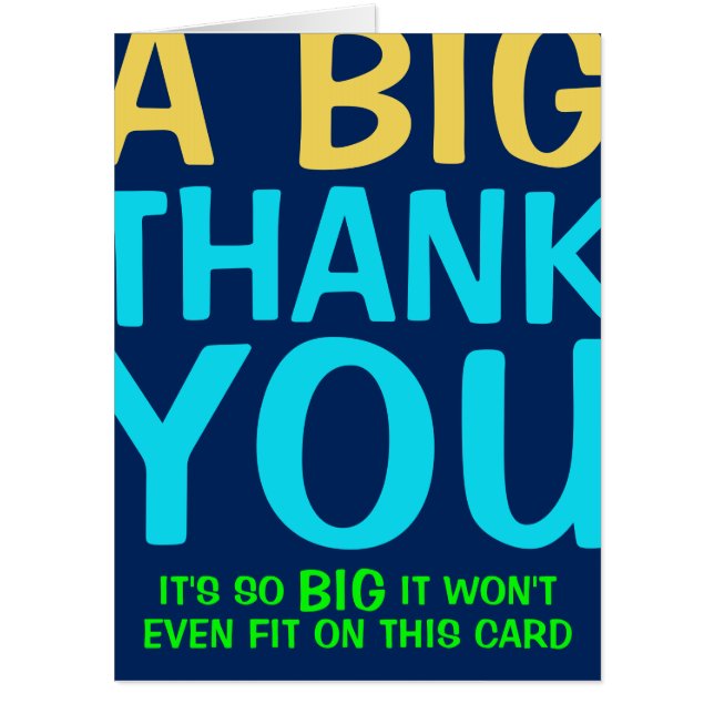 A Big Thank You Card (Front)