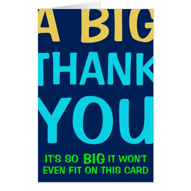 A Big Thank You Card (Front)