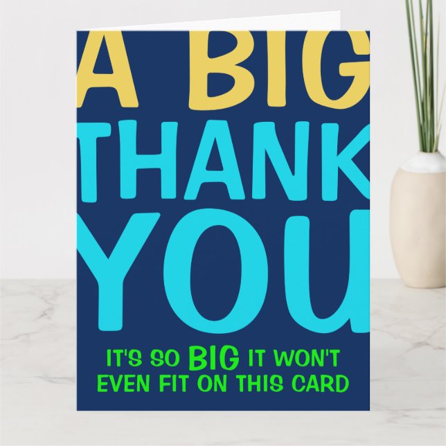 A Big Thank You Card (Front)