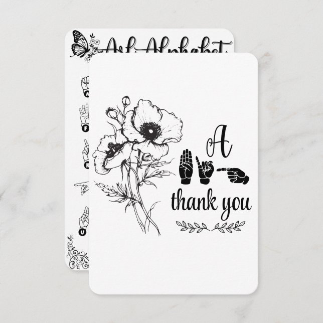"A Big Thank You" Flat Thank You Card (Front/Back)