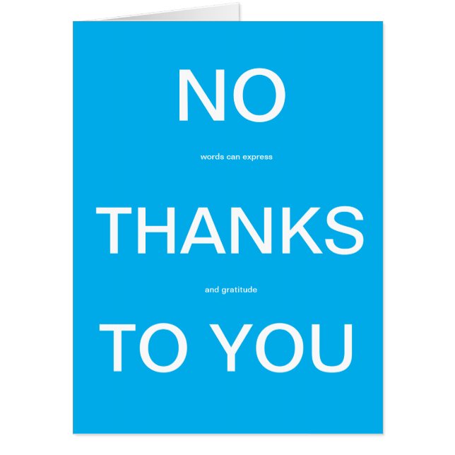 A Big Thank You Funny Giant Card (Front)