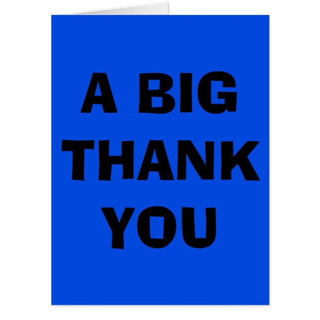 A Big Thank You Giant Card (Front)