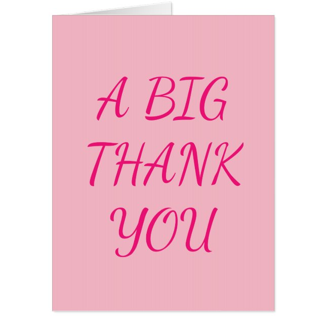 A Big Thank You Giant Card (Front)