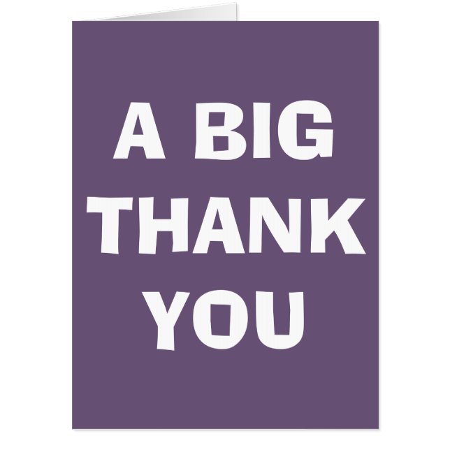 A Big Thank You Giant Card (Front)