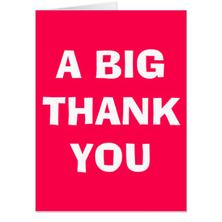 A Big Thank You Giant Card
