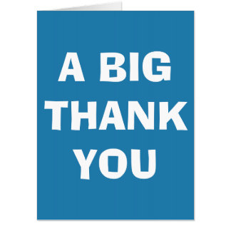A Big Thank You Giant Card