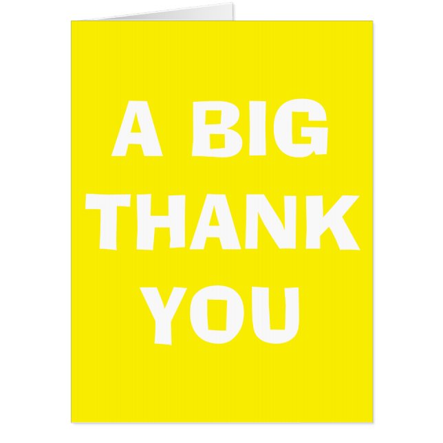 A Big Thank You Giant Card (Front)