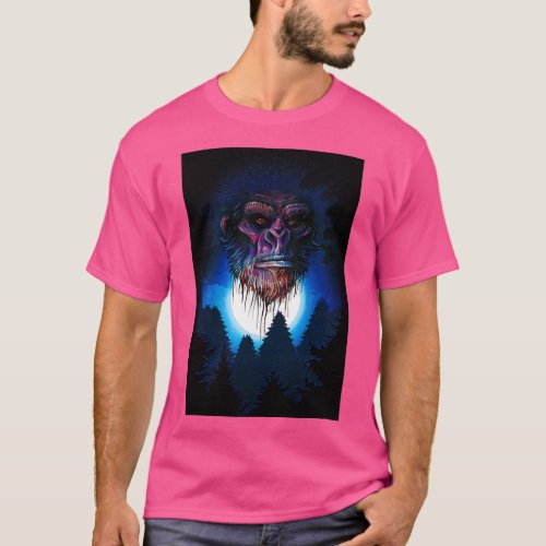 A BIGFOOT Sasquatch Yeti in the Forest Wilderness  T_Shirt